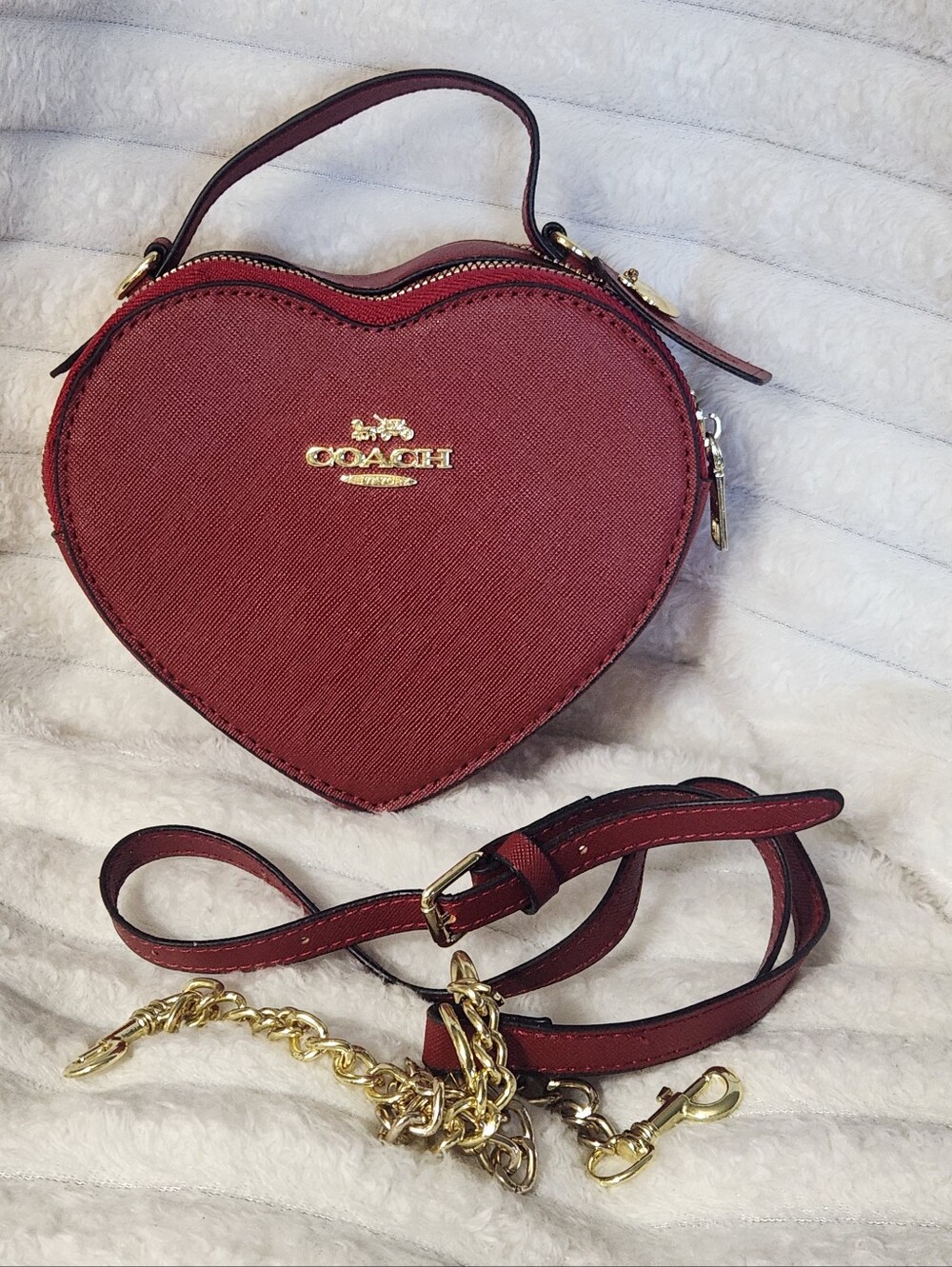 COACH Red Heart Crossbody Bag